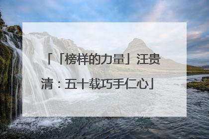 「榜样的力量」汪贵清：五十载巧手仁心