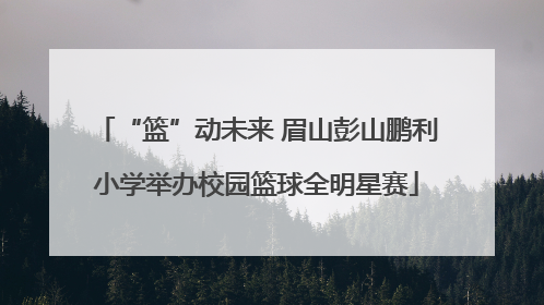 “篮”动未来 眉山彭山鹏利小学举办校园篮球全明星赛