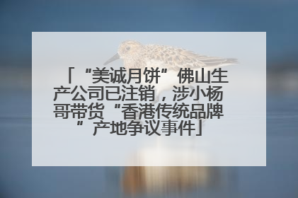 “美诚月饼”佛山生产公司已注销，涉小杨哥带货“香港传统品牌”产地争议事件