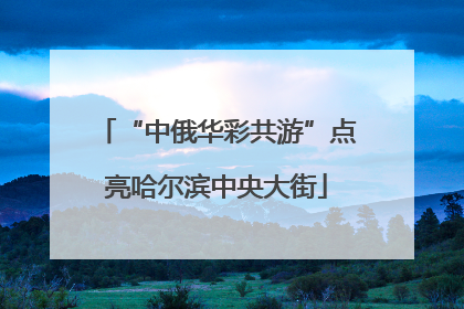 “中俄华彩共游”点亮哈尔滨中央大街