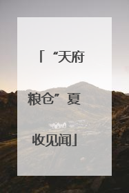 “天府粮仓”夏收见闻