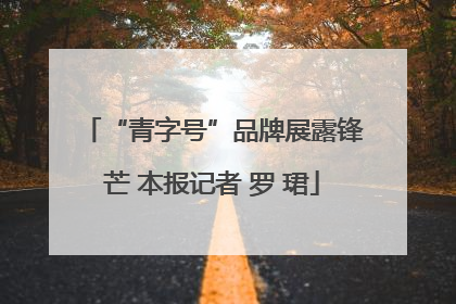 “青字号”品牌展露锋芒 本报记者 罗 珺