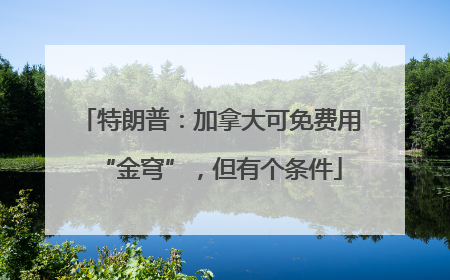 特朗普：加拿大可免费用“金穹”，但有个条件