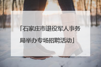 石家庄市退役军人事务局举办专场招聘活动