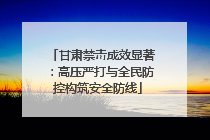 甘肃禁毒成效显著：高压严打与全民防控构筑安全防线