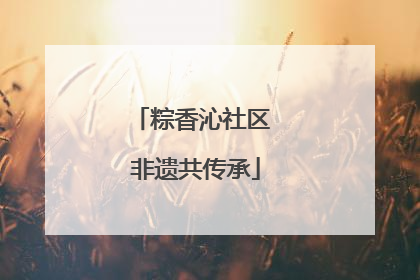 粽香沁社区 非遗共传承