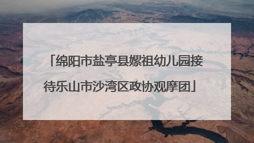 绵阳市盐亭县嫘祖幼儿园接待乐山市沙湾区政协观摩团