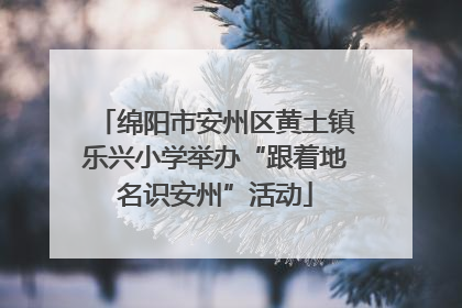 绵阳市安州区黄土镇乐兴小学举办“跟着地名识安州”活动