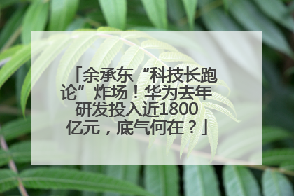 余承东“科技长跑论”炸场！华为去年研发投入近1800亿元，底气何在？
