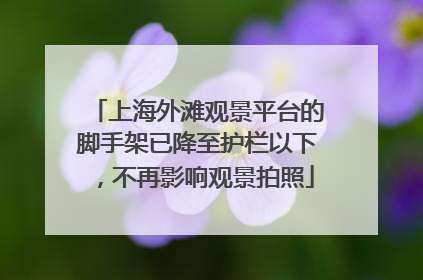 上海外滩观景平台的脚手架已降至护栏以下，不再影响观景拍照