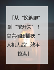 从“挽裤腿”到“按开关”！高青稻田插秧“人机大战”效率拉满