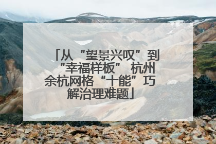 从“望景兴叹”到“幸福样板” 杭州余杭网格“十能”巧解治理难题