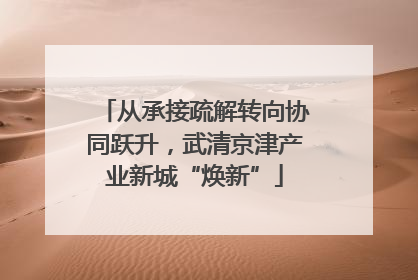 从承接疏解转向协同跃升，武清京津产业新城“焕新”
