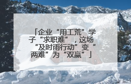 企业“用工荒”学子“求职难”，这场“及时雨行动”变“两难”为“双赢”