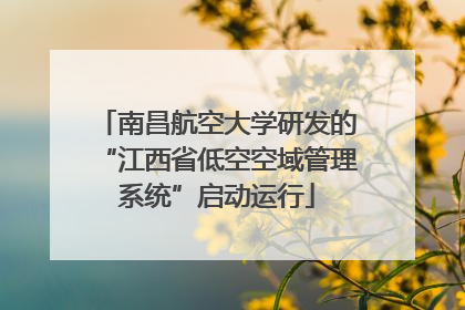 南昌航空大学研发的“江西省低空空域管理系统”启动运行