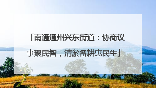 南通通州兴东街道：协商议事聚民智，清淤备耕惠民生