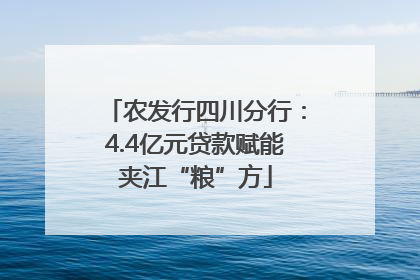农发行四川分行：4.4亿元贷款赋能夹江“粮”方