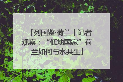 列国鉴·荷兰丨记者观察：“低地国家”荷兰如何与水共生