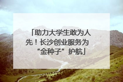 助力大学生敢为人先！长沙创业服务为“金种子”护航