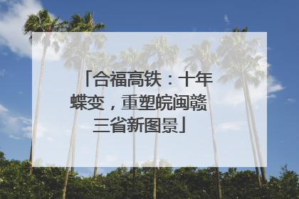 合福高铁：十年蝶变，重塑皖闽赣三省新图景