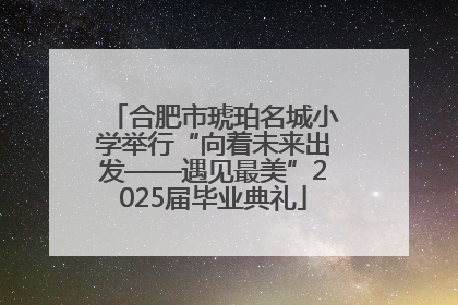 合肥市琥珀名城小学举行“向着未来出发——遇见最美”2025届毕业典礼