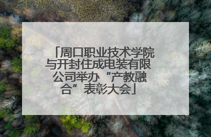 周口职业技术学院与开封住成电装有限 公司举办“产教融合”表彰大会