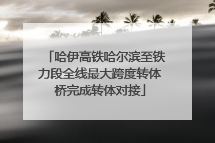 哈伊高铁哈尔滨至铁力段全线最大跨度转体桥完成转体对接