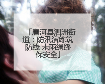 唐河县泗洲街道：防汛演练筑防线 未雨绸缪保安全