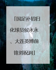 国足补招归化球员侯永永、大连英博前锋刘祝润