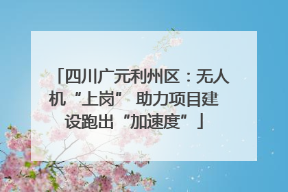 四川广元利州区：无人机“上岗” 助力项目建设跑出“加速度”
