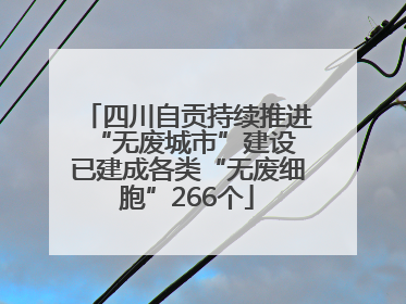 四川自贡持续推进“无废城市”建设 已建成各类“无废细胞”266个