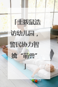 土拨鼠造访幼儿园，警民协力智擒“萌兽”