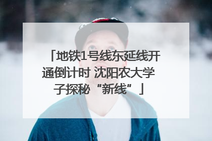 地铁1号线东延线开通倒计时 沈阳农大学子探秘“新线”