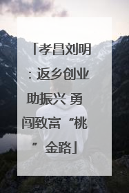 孝昌刘明：返乡创业助振兴 勇闯致富“桃”金路
