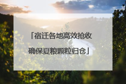 宿迁各地高效抢收 确保夏粮颗粒归仓