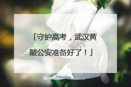 守护高考，武汉黄陂公安准备好了！