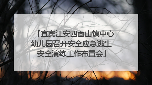 宜宾江安四面山镇中心幼儿园召开安全应急逃生安全演练工作布置会