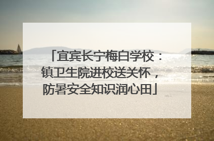 宜宾长宁梅白学校：镇卫生院进校送关怀，防暑安全知识润心田