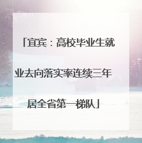 宜宾：高校毕业生就业去向落实率连续三年居全省第一梯队