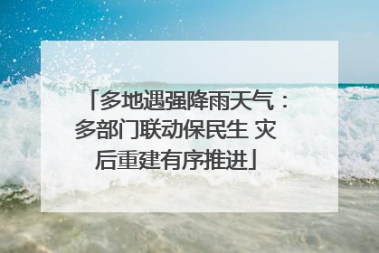 多地遇强降雨天气：多部门联动保民生 灾后重建有序推进
