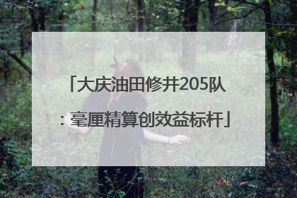 大庆油田修井205队：毫厘精算创效益标杆