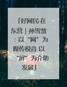 好网民·在东营｜孙雪慧：以“网”为媒传税音 以“屏”为介助发展