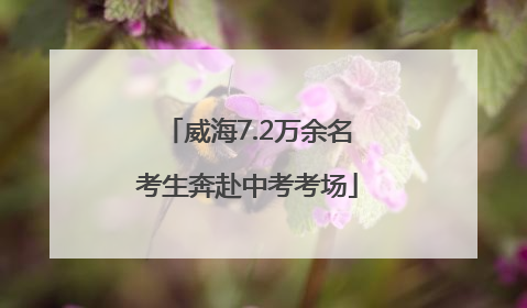 威海7.2万余名考生奔赴中考考场