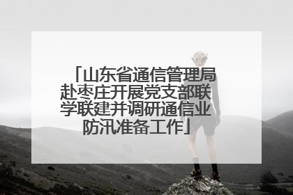 山东省通信管理局赴枣庄开展党支部联学联建并调研通信业防汛准备工作