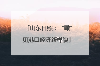 山东日照：“瞰”见港口经济新样貌