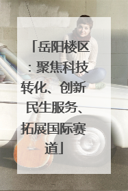 岳阳楼区：聚焦科技转化、创新民生服务、拓展国际赛道