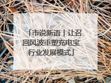市说新语丨让召回风波重塑充电宝行业发展模式