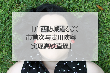 广西防城港东兴市首次与贵川陕粤实现高铁直通