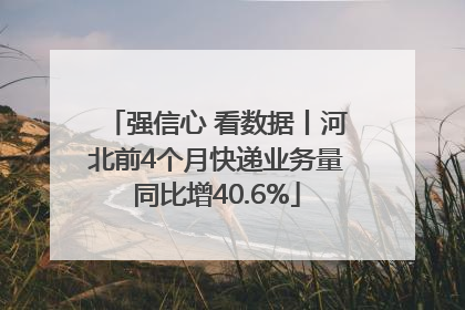 强信心 看数据丨河北前4个月快递业务量同比增40.6%