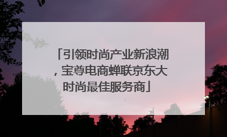 引领时尚产业新浪潮，宝尊电商蝉联京东大时尚最佳服务商